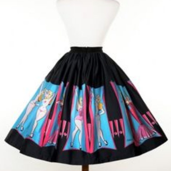 Size XS Pinup Couture Rare Unicorn Burlesque Jenny with artwork by Micheline Pit - Picture 4 of 9